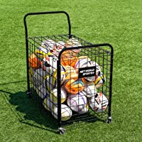 FORZA Carro Portabalones Portátil para Equipaje-Balones Deportivos – Cesta Guardapelotas con Ruedas Giratorias &amp- Sistema…